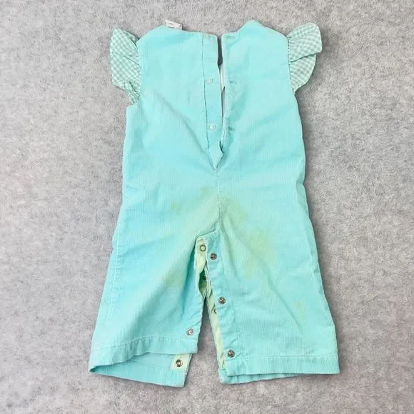 Vintage Jumper Blue Baby 12 months Applique STAINED - Picture 7 of 7